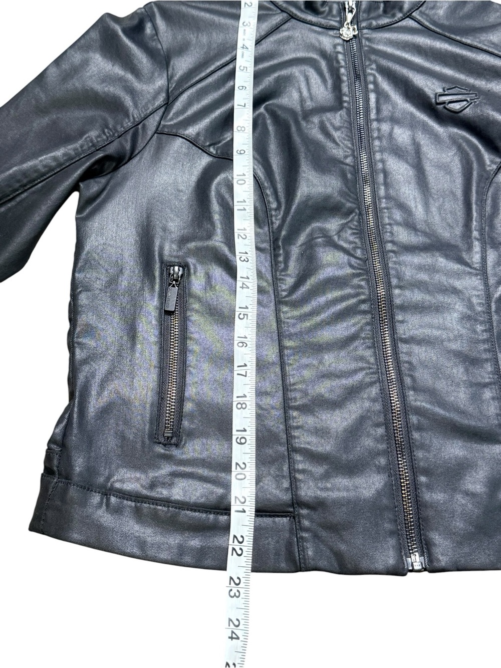 Harley-Davidson Winged Back Coated Jacket Black Women’s M 98402-19VW - Picture 12 of 14